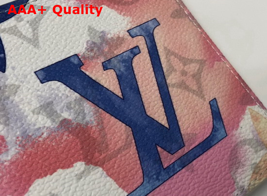 Louis Vuitton Multiple Wallet Monogram Watercolor Multicolor Coated Canvas Replica