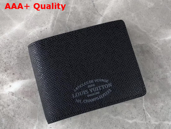 Louis Vuitton Multiple Wallet Noir Taiga Leather M30380 Replica