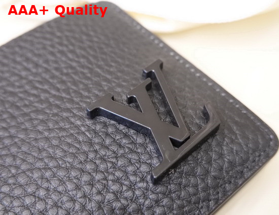 Louis Vuitton Multiple Wallet in Black Grained Calf Leather M69829 Replica