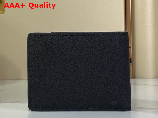 Louis Vuitton Multiple Wallet in Black Waxy Calfskin M25945 Replica