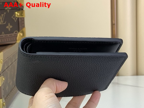 Louis Vuitton Multiple Wallet in Black Waxy Calfskin M25945 Replica