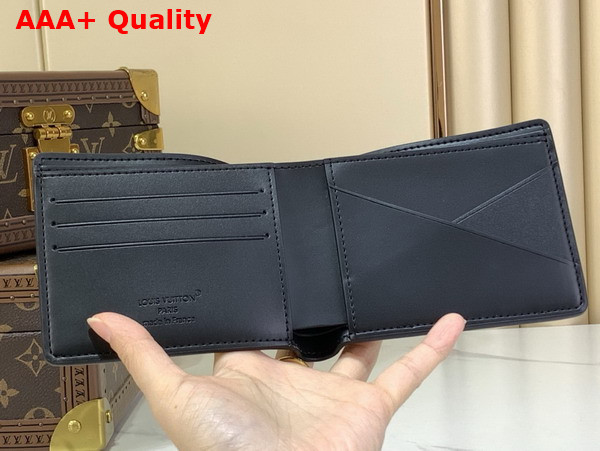 Louis Vuitton Multiple Wallet in Black Waxy Calfskin M25945 Replica