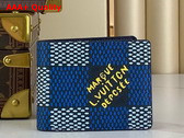 Louis Vuitton Multiple Wallet in Blue Damier Heritage Coated Canvas N40676 Replica