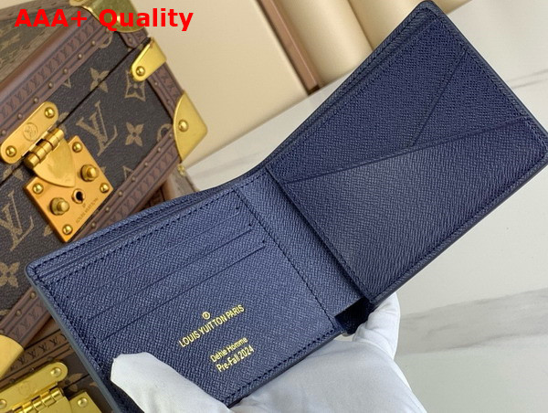 Louis Vuitton Multiple Wallet in Blue Damier Heritage Coated Canvas N40676 Replica