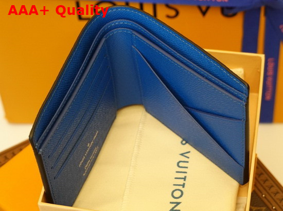 Louis Vuitton Multiple Wallet in Blue Vintage Monogram Canvas M80850 Replica