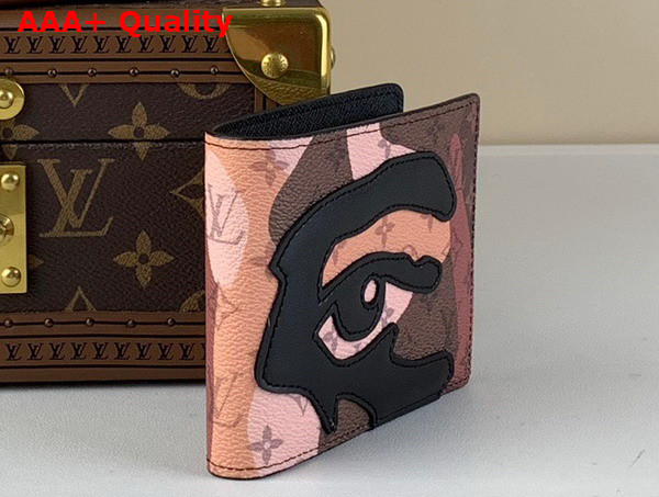 Louis Vuitton Multiple Wallet in Brown Monogram Coated Canvas and Cowhide Leather M82573 Replica
