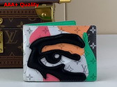 Louis Vuitton Multiple Wallet in Multicolor Monogram Coated Canvas and Cowhide Leather Replica