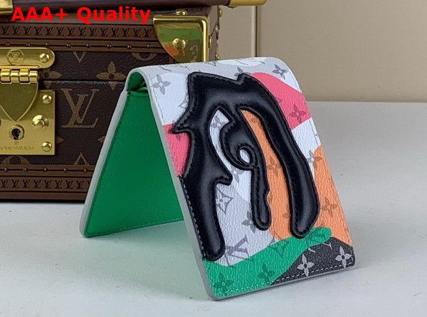 Louis Vuitton Multiple Wallet in Multicolor Monogram Coated Canvas and Cowhide Leather Replica