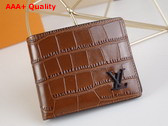 Louis Vuitton Multiple Wallet in Tan Crocodilien Leather N81821 Replica