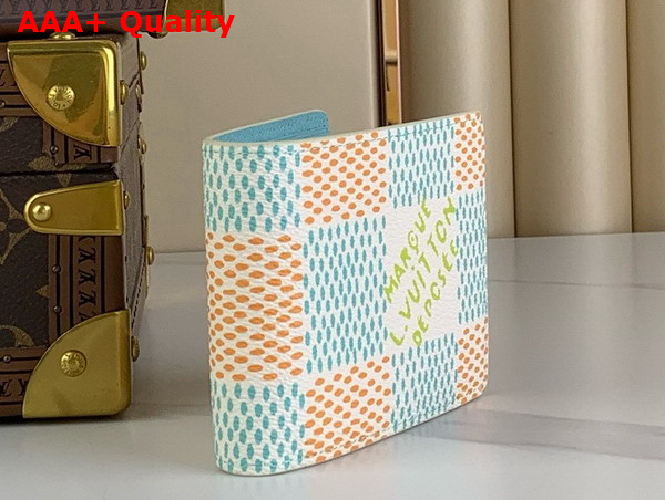 Louis Vuitton Multiple Wallet in White Damier Heritage Coated Canvas Replica
