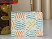 Louis Vuitton Multiple Wallet in White Damier Heritage Coated Canvas Replica
