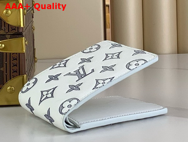 Louis Vuitton Multiple Wallet in White Monogram Shadow Calfskin Leather M83380 Replica
