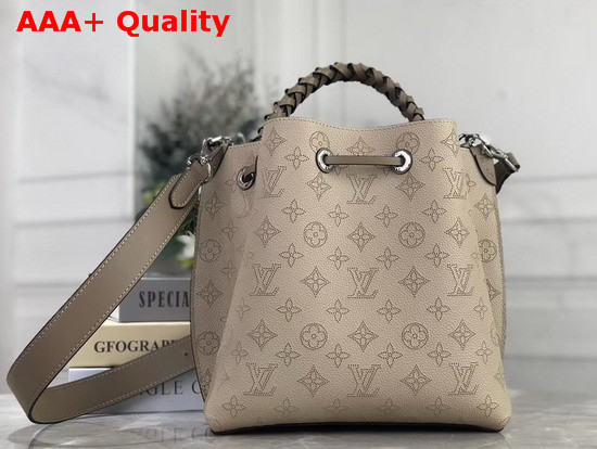 Louis Vuitton Muria Bucket Bag in Galet Grey Mahina Perforated Calf Letaher M55799 Replica