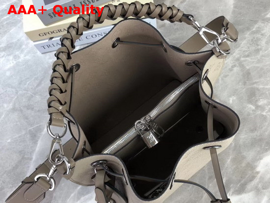 Louis Vuitton Muria Bucket Bag in Galet Grey Mahina Perforated Calf Letaher M55799 Replica