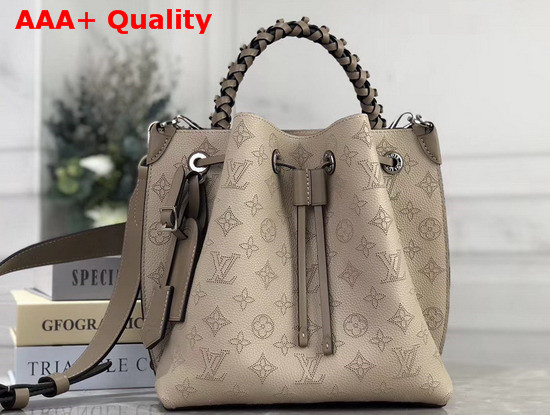 Louis Vuitton Muria Bucket Bag in Galet Grey Mahina Perforated Calf Letaher M55799 Replica