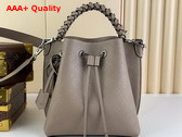 Louis Vuitton Muria Bucket Bag in Gris Souris Gray Mahina Calfskin Leather M21006 Replica
