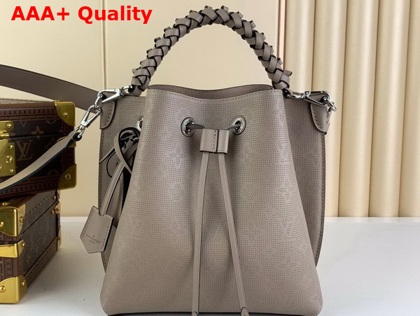 Louis Vuitton Muria Bucket Bag in Gris Souris Gray Mahina Calfskin Leather M21006 Replica