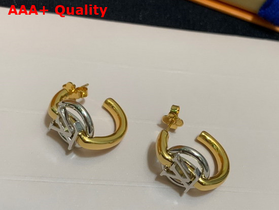 Louis Vuitton My LV Earrings Silver and Gold Color Hardware M00606 Replica