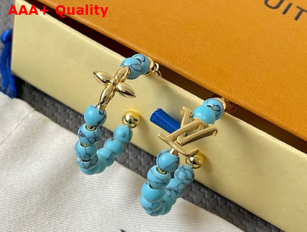 Louis Vuitton My LV Pearl Earrings Turquoise M02039 Replica