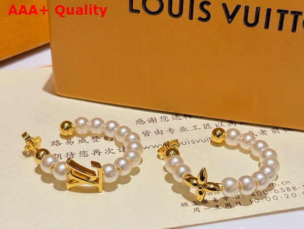Louis Vuitton My LV Pearl Earrings White M01988 Replica