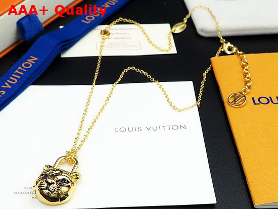 Louis Vuitton My LV Tiger Necklace Gold Color Hardware M00595 Replica