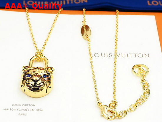 Louis Vuitton My LV Tiger Necklace Gold Color Hardware M00595 Replica