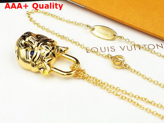 Louis Vuitton My LV Tiger Necklace Gold Color Hardware M00595 Replica