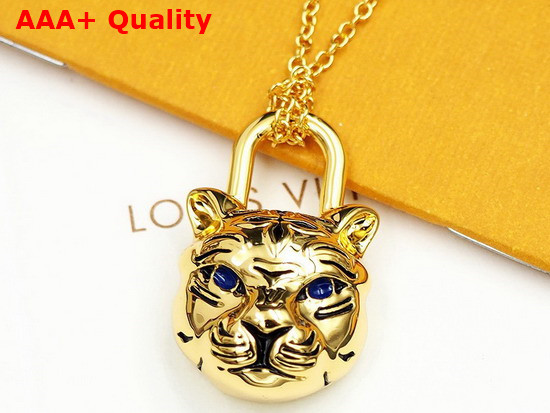 Louis Vuitton My LV Tiger Necklace Gold Color Hardware M00595 Replica