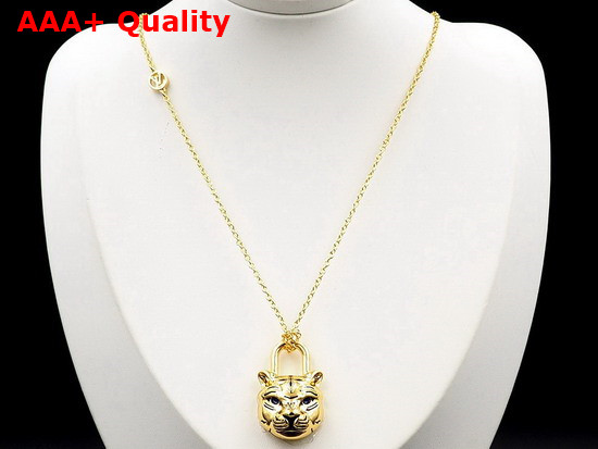 Louis Vuitton My LV Tiger Necklace Gold Color Hardware M00595 Replica