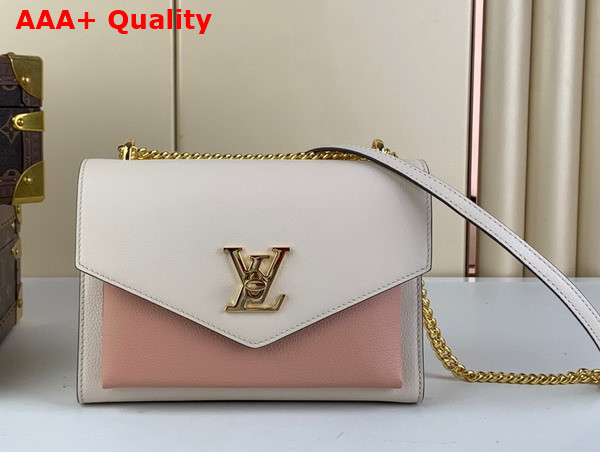 Louis Vuitton Mylockme Chain Bag Rose Trianon Quartz Soft Grained Calfskin M22190 Replica