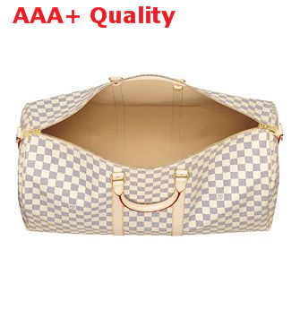 Louis Vuitton Keepall 55 N41429 White Damier Canvas Replica