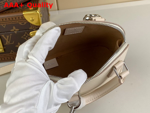 Louis Vuitton Nano Alma Bag in Quartz White Epi Grained Cowhide Leather M82411 Replica