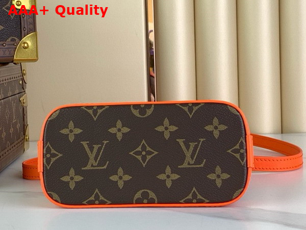 Louis Vuitton Nano Almo Bag in Monogram Canvas with Orange Leather Trim Replica