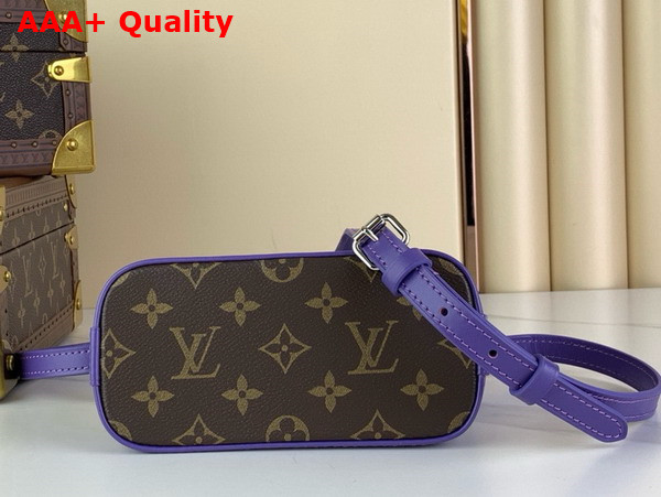 Louis Vuitton Nano Almo Bag in Monogram Canvas with Purple Leather Trim Replica