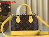 Louis Vuitton Nano Almo Bag in Monogram Canvas with Yellow Leather Trim Replica
