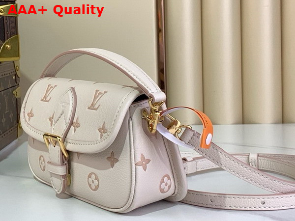 Louis Vuitton Nano Diane Handbag Bicolor Eden Embossed Grained Cowhide Leather M13642 Replica