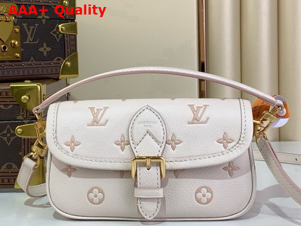 Louis Vuitton Nano Diane Handbag Bicolor Eden Embossed Grained Cowhide Leather M13642 Replica