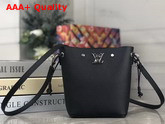 Louis Vuitton Nano Lockme Bucket Black Grained Calf Leather M68709 Replica