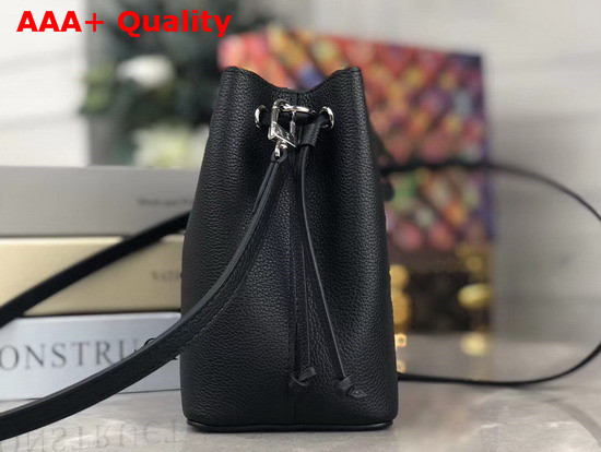 Louis Vuitton Nano Lockme Bucket Black Grained Calf Leather M68709 Replica