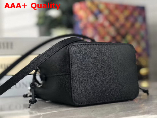 Louis Vuitton Nano Lockme Bucket Black Grained Calf Leather M68709 Replica