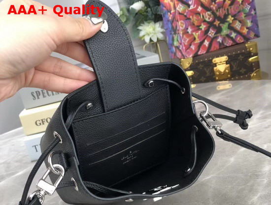 Louis Vuitton Nano Lockme Bucket Black Grained Calf Leather M68709 Replica