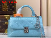 Louis Vuitton Nano Madeleine Handbag in Azur Frost Monogram Empreinte Leather M12211 Replica