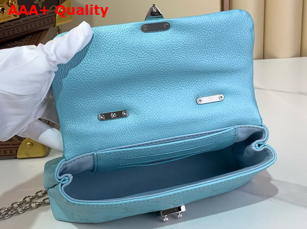 Louis Vuitton Nano Madeleine Handbag in Azur Frost Monogram Empreinte Leather M12211 Replica