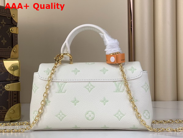 Louis Vuitton Nano Madeleine Milky White and Green Monogram Empreinte Leather M27698 Replica