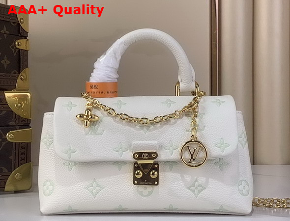 Louis Vuitton Nano Madeleine Milky White and Green Monogram Empreinte Leather M27698 Replica