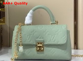 Louis Vuitton Nano Madeleine Minty and Lily White Monogram Empreinte Leather M29785 Replica