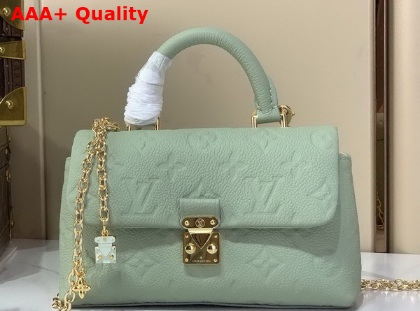 Louis Vuitton Nano Madeleine Minty and Lily White Monogram Empreinte Leather M29785 Replica