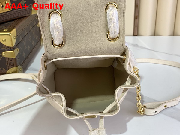 Louis Vuitton Nano Noe Backpack in Cream Monogram Empreinte Leather M25819 Replica