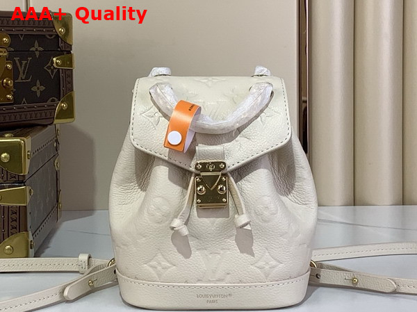 Louis Vuitton Nano Noe Backpack in Cream Monogram Empreinte Leather M25819 Replica