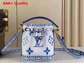 Louis Vuitton Nano Noe Bag in Blue Monogram Coated Canvas Replica